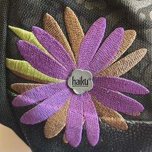 Haiku Purse and Zip Around Wallet with Front Floral Design CANVAS